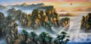 中国山水油画  风水油画 大芬村纯手绘油画 017