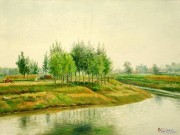 印象风景油画 中国乡村田园油画 0013