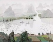 中国写意山水油画 大芬村油画0151