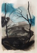 生命之树 现代抽象油画 水墨抽象油画017