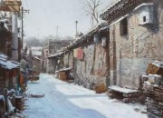老街记忆 中国风景油画 0336