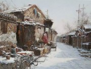 老街记忆 中国风景油画 0335