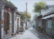 老街记忆 中国风景油画 0331