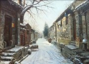 老街记忆 中国风景油画 0329