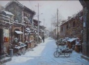 老街记忆 中国风景油画 0328