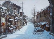 老街记忆 中国风景油画 0342
