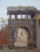老街记忆 中国风景油画 0341