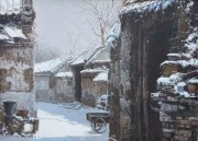 老街记忆 中国风景油画 0345