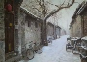 老街记忆 中国风景油画 0344
