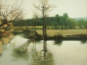 中国山水油画 中国风景画 中式风景油画012