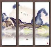 新中式油画  中国风抽象油画  大芬村油画8421