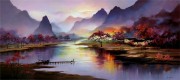 现代风景油画 中国山水油画 大芬村油画0326