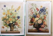 两幅60*80花卉油画带外框 余款