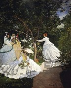 莫奈油画 Claude Monet 花园里的聚会