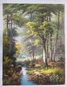 树林中的小鹿 大芬村油画0312