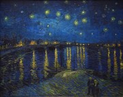 梵高油画 罗纳河上的星夜 印象风格油画 FGYH001