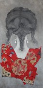 中国女人发髻背影 油画 新中式油画 中国风油画 大芬村油画0219
