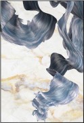 北欧现代大理石蓝色抽象油画装饰画 手绘油画
