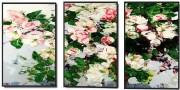 纯手绘唯美印象花卉油画 三联客厅花卉油画