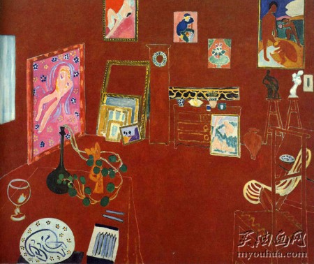 红色房间 亨利·马蒂斯 油画作品 Henri Matisse 012