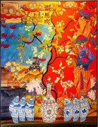 新中式 中式图案装饰油画 中国风 大芬村油画