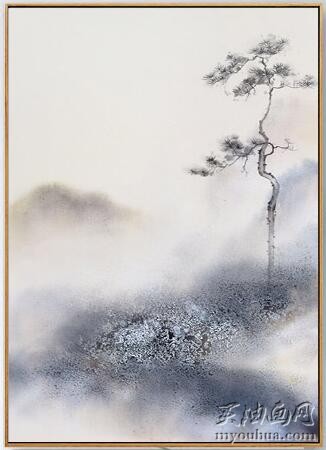 新中式抽象油画 禅意油画 大芬村油画