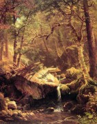 布鲁克山 油画 河流 山 森林 山  年代：1863  尺寸： 111 x 91厘米
