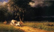 埋伏 油画 浪漫主义  主题： 狩猎之 路  年代：1876