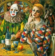 小丑和戴着面具的小丑 拉斐尔·扎巴莱塔（Rafael Zabaleta）