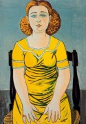 坐着的金发女人的画像 拉斐尔·扎巴莱塔（Rafael Zabaleta）
