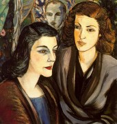 两个女人和自画像的半身像 拉斐尔·扎巴莱塔（Rafael Zabaleta）