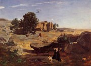 荒野中的夏甲 卡米尔·柯罗（Camille Corot） 大芬村油画