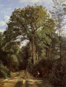 维尔·德·阿夫雷与女性牛郎的树林边缘 卡米尔·柯罗（Camille Corot）