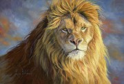 狮子头油画 ，威猛 狮子 动物油画03