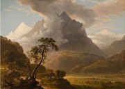 在瑞士上哈斯勒山谷的景色 阿舍·布朗·杜兰德 大芬村油画