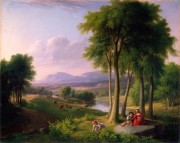 佛蒙特州拉特兰附近的视图 阿舍·布朗·杜兰德 欧洲古典风景油画