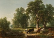 夏日下午1849年的Asher Brown Durand 风景油画