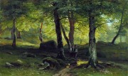 在树林里 伊万·希什金 森林油画风景