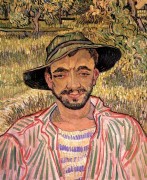 一位年轻农民的肖像 文森特 - 梵高定制油画