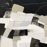 抽象装饰油画 大芬村手绘 现代黑白抽象