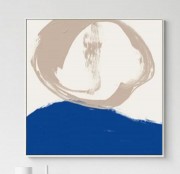 北欧风格蓝色抽象装饰画现代简约小清新 油画 大芬村01