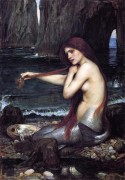 美人鱼 约翰·威廉·沃特豪斯 油画临摹