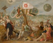 古勒斯劳战役的寓言 亚琛的汉斯 手绘油画临摹