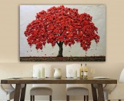 秋季树画、开花树艺术、生命之树 大芬村油画
