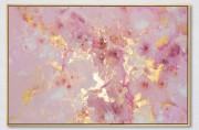 客厅玄关抽象油画样板房 粉色抽象油画