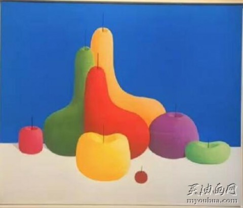 现代装饰画  餐厅油画  水果抽象  大芬村