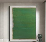 绿色抽象油画 绿色简约绘画 厚重质感画 大面积绿色墙面艺术 绿色画布画 绿色质感艺术 大芬村油画