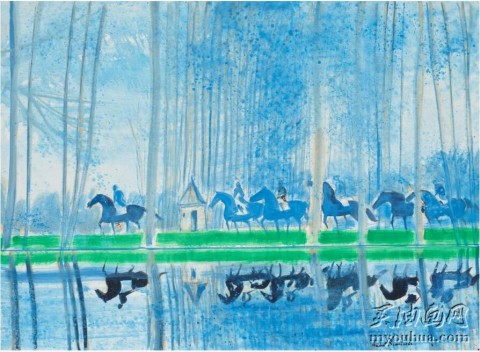 安德烈·布拉西利尔 (B. 1929) 池塘里的倒影 大芬村油画